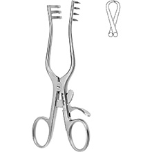 MeisterHand WEITLANER Retractor, 6-1/2" (16.5 cm), sharp, 3 X 4 teeth. MFID: MH11-614