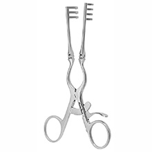 MeisterHand BECKMAN-WEITLANER Retractor, 5-1/2" (14 cm), blunt, 3 X 4 teeth, hinge blades. MFID: MH11-630-BL