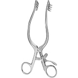 MeisterHand ADSON Cerebellar Retractor, 7-1/4" (182mm), angled arms 4 X 4 sharp prongs. MFID: MH11-702