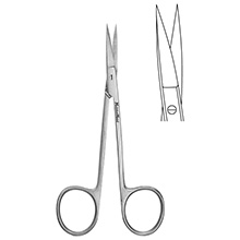 MeisterHand Iris Scissors, 3-1/2" (8.9 cm), straight, with 20 mm blades, delicate. MFID: MH18-1396