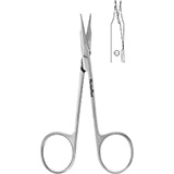 MeisterHand STEVENS Tenotomy Scissors, 4-1/4" (109mm), Straight, Short Blades, Sharp Points. MFID: MH18-1460