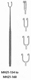 MeisterHand JOSEPH Double Hook, 6-1/4" (15.9 cm), two sharp prongs, 2 mm wide. MFID: MH21-154