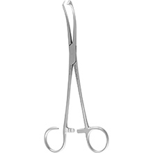 MeisterHand WHITE Tonsil Seizing Forceps, 7-1/2" (19.1 cm), one open ring. MFID: MH22-550