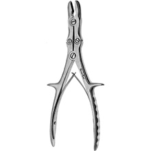 MeisterHand STILLE-LUER Rongeur, 8-3/4" (220mm), curved jaws, 9mm x 16mm bite. MFID: MH25-456