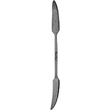 MeisterHand PUTTI Bone Rasp, 10-1/2" (26.7 cm), flat ends, one side curved on flat, other one curved sideways. MFID: MH27-700