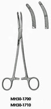 MeisterHand HEANEY Hysterectomy Forceps, 8-1/4" (21 cm), heavy pattern, double tooth, curved. MFID: MH30-1710
