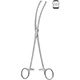 MeisterHand TEALE Vulsellum Forceps, 10" (25.4 cm), curved sideways, 3 X 4 teeth, 5 mm wide. MFID: MH30-997