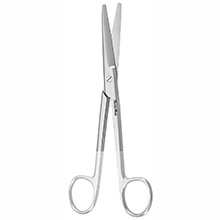 MeisterHand MAYO Dissecting Scissors, 6-3/4" (172mm), straight, standard beveled blades, Tungsten Carbide. MFID: MH5-124TC