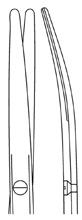 MeisterHand METZENBAUM Scissors, 5-3/4" (145mm), curved, blunt points, Tungsten Carbide. MFID: MH5-180TC