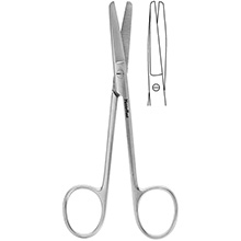 MeisterHand WAGNER Plastic Surgery Scissors, 4-3/4" (120mm), Straight, Blunt-Blunt Points. MFID: MH5-274