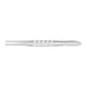 MeisterHand Tissue Forceps, 4-5/8" (118mm), standard, 1 X 2 teeth, serrated handles. MFID: MH6-40