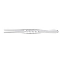 MeisterHand Tissue Forceps, 4-5/8" (118mm), standard, 1 X 2 teeth, serrated handles. MFID: MH6-40