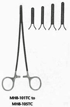 MeisterHand RYDER Needle Holder, 5-7/8" (150mm), Tungsten Carbide, Serrated Jaws. MFID: MH8-103TC