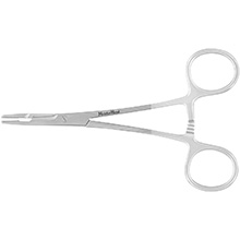MeisterHand OLSEN-HEGAR Needle Holder, 5-3/8" (138mm), Tungsten Carbide, serrated jaws. MFID: MH8-15TC