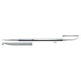 MILTEX VARADY Phlebectomy Extractor, 7" (180mm), Medium Crochet Style Hook and Spatula, Double-Ended, 1.8mm Wide Hook and 1.7mm Wide Spatula. MFID: 10307