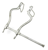 MILTEX GOSSET Retractor, 4" (100mm) Spread, Fenestrated Side Blades, 1-1/2" (38mm) Deep. MFID: 11-400