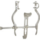 MILTEX Pediatric BALFOUR Abdominal Retractor with fenestrated side blades & solid center blade 1" (2.5 cm) deep, 4" (10.2 cm) spread. MFID: 11-430