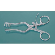 MILTEX WEITLANER Retractor, 9-1/2" (240mm), Blunt, 3 X 4 Teeth, 6" (155mm) Spread. MFID: 11-622
