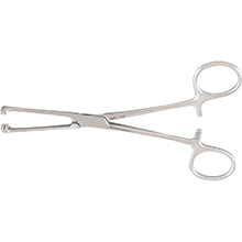 MILTEX ALLIS-NC Non-Crushing Tissue Forceps, 6" (155mm), with Double Row of Non-Traumatic Teeth. MFID: 16-25