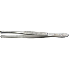 MILTEX BEER Cilia Forceps, 3-1/2" (90mm), 4mm Wide Smooth Jaws. MFID: 18-1102