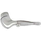 MILTEX SNELLEN Entropium Forceps, 3-7/8" (97.5mm), Right, Solid Plate and Ring 1-3/8" (36mm) Wide. MFID: 18-1162
