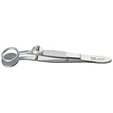 MILTEX HUNT Chalazion Forceps, 3-7/8" (97.5mm), Fenestrated Jaw, Inside Ring Diameter 12mm. MFID: 18-1178