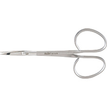 MILTEX Iris Scissors, 4-1/8" (104mm), Straight, 1" (26.5mm) Blades, Ribbon-Type Handle. MFID: 18-1415