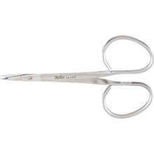 MILTEX Iris Scissors, 3-3/4" (96mm), Straight, 18,5mm Blades, Ribbon Type Handle. MFID: 18-1417