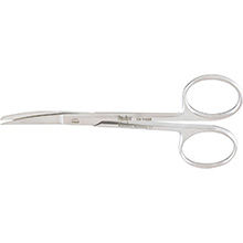MILTEX KNAPP Iris Scissors, 4-1/8" (105mm), Curved, Sharp/Blunt Points MFID: 18-1426