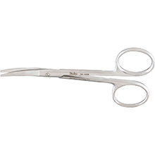 MILTEX KNAPP Iris Scissors, 4-1/8" (104mm), Curved, Blunt/Blunt Points. MFID: 18-1428