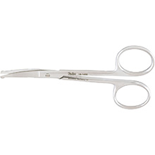 MILTEX Eye Scissors, 4-1/8" (10.5cm), w/Probe Point, Curved. MFID: 18-1432
