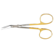 MILTEX Converse (Wilmer) Scissors, Tungsten Carbide, Blades Angled on Flat, Sharp, Length= 4-1/2" (114 mm). MFID: 18-1440TC