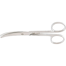 MILTEX ENUCLEATION Scissors, 5" (127mm), Medium Curve, Rounded Blades, Blunt Tips. MFID: 18-1496