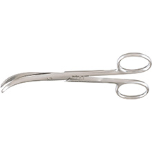 MILTEX ENUCLEATION Scissors, 5" (127mm), Full Curve, Rounded Blades, Blunt Tips. MFID: 18-1498