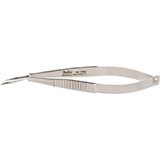 MILTEX MCCLURE Iris Scissors, 3-3/4" (94mm), Angled on Flat, Sharp Tips. MFID: 18-1552