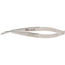 MILTEX MCCLURE Iris Scissors, 3-3/4" (94mm), Angled on Flat, Sharp Tips. MFID: 18-1552