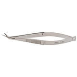 MILTEX CASTROVIEJO Corneal Section Scissors, 4-1/4" (108mm), left, inner blade 1 mm longer, blunt tips. MFID: 18-1562