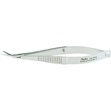 MILTEX CASTROVIEJO Corneal Scissors, 3-3/4" (9.5 cm), angled blades 11 mm, blunt points. MFID: 18-1572