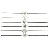 MILTEX WILLIAMS Lacrimal Probe, 5-1/8" (130mm), silver, double ended, sizes 1-2, 0.8mm and 0.9mm tips. MFID: 18-726
