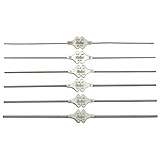 MILTEX BOWMAN Lacrimal Probe, 5-1/8" (130mm), silver, double ended, sizes 3-4, 1.0mm and 1.1mm tips. MFID: 18-746