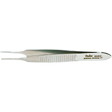 MILTEX VON GRAEFE Eye Dressing Forceps, 2-7/8" (72mm), straight, serrated. MFID: 18-814