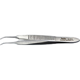 MILTEX VON GRAEFE Eye Dressing Forceps, 2-7/8" (72mm), curved, serrated. MFID: 18-818