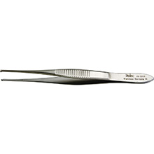 MILTEX Strabismus Forceps, 4", Straight, 1 x 2 Teeth, 1mm Wide At Tips. MFID: 18-840