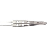MILTEX BISHOP-HARMON Dressing Forceps, 3-3/8" (8.6 cm), fine cross serrated tips 0.5 mm wide. MFID: 18-866