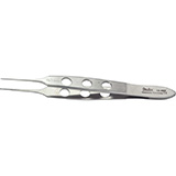 MILTEX BISHOP-HARMON Micro Tissue Forceps, 3-3/8" (85.5mm), delicate, 1 X 2 teeth, 0.35mm wide at tip. MFID: 18-867