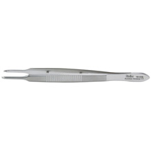 MILTEX CASTROVIEJO Fixation Forceps, 3-3/4" (9.5 cm), straight, 2 X 2 curved teeth extending beyond each other. MFID: 18-878
