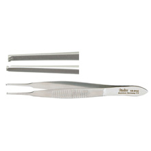 MILTEX LESTER Fixation Forceps, 3-3/4" (9.5 cm), delicate, 2 X 3 teeth, 1 mm wide. MFID: 18-914