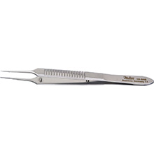 MILTEX MCPHERSON Micro Iris Suturing Forceps, 3-1/2" (89mm), straight, smooth platform 0.33mm X 5.1mm, no teeth. MFID: 18-948