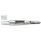 MILTEX CASTROVIEJO Suturing Forceps, 3-7/8" (99mm), 1x2 0.9mm Teeth, with Tying Platform. MFID: 18-950