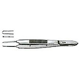 MILTEX CASTROVIEJO Suturing Forceps, 3-7/8" (99mm), 1x2 0.9mm Teeth, with Tying Platform. MFID: 18-950